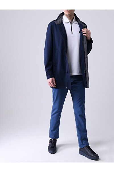 PAUL&SHARK Men's High Waist Slim Casual Blue Pants 21414204-014