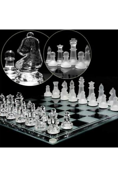 SERA Glass Chess Set 30 X 30 Cm Glass Chess