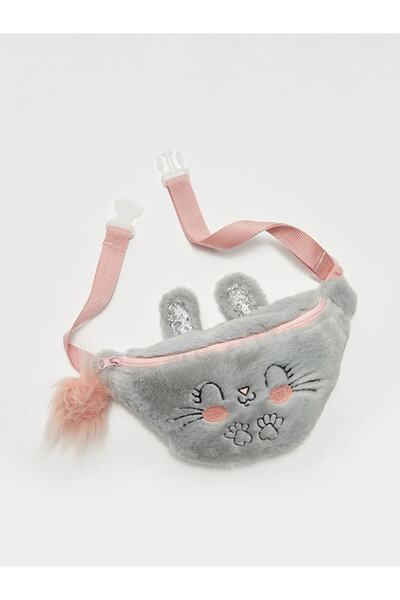 LC Waikiki Embroidered Plush Girl's Waist Bag