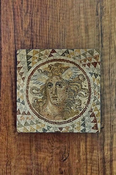 Begoloni Stone Decor Natural Stone Coaster 15X15Cm Mosaic Printed Teapot Coaster-Pot Pan Coaster