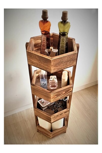 MCH منظم رف الحمام الخشبي، حامل المناشف، رف متعدد الأغراض، منظم رف المطبخ، قر...