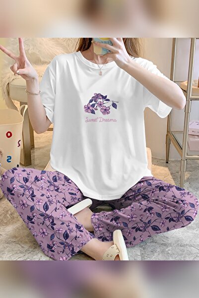 PEMBİŞ HOMEWEAR Σετ πιτζάμες με κοντά μανίκια Zezecim Dreams Supersoft