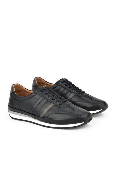 Ziya , Ανδρικό Sneaker από γνήσιο δέρμα 1311002 060 Μαύρο