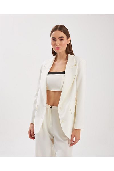 NOK İSTANBUL White Lucky Blazer Jacket