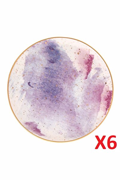 Porland Cosmos Desen Düz Tabak 24cm 6'lı 04alm006673