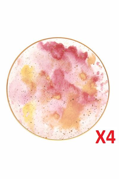 Porland Cosmos Pattern Flat Plate 24cm Set of 4 04alm006663