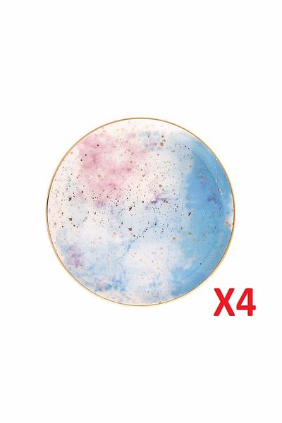 Porland Cosmos Pattern Flat Plate 17cm Set of 4 04alm006681