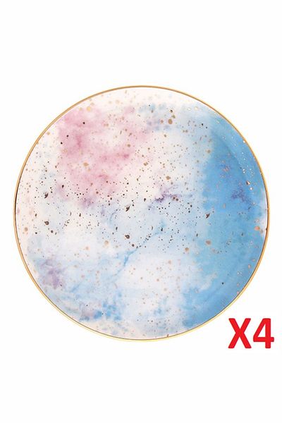 Porland Cosmos Pattern Flat Plate 24cm Set of 4 04alm006669