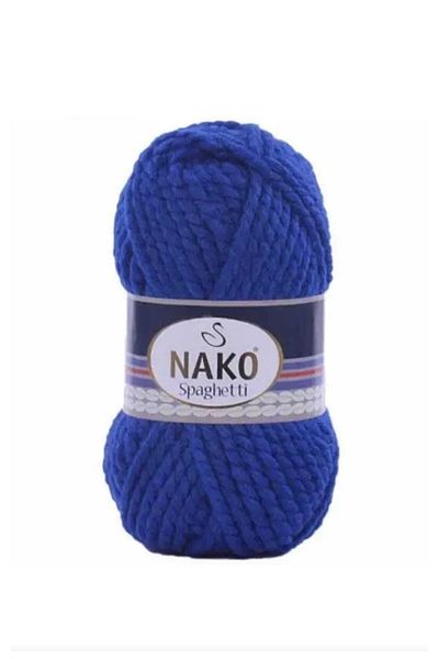 NAKO ( 5 Pieces ) Spaghetti 6744 Saks Blue Hand Knitting Threads