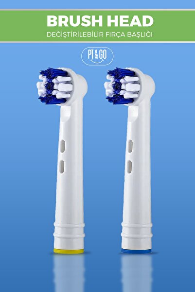 PI&GO Oral-b Şarjlı Diş Fırçası Yedek Başlığı Cross Action 2'li Uyumlu