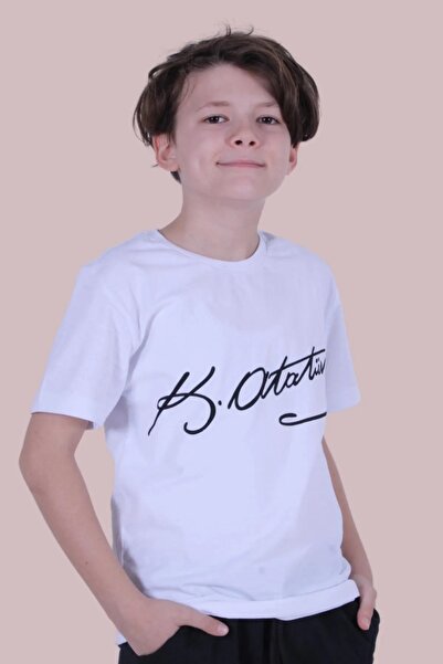 Machetta Dječji Ataturk potpis Štampano Dječji T-shirt