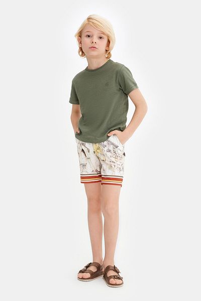 Nebbati Bg Store Boy's Khaki Tshirt 23ss0nb3515