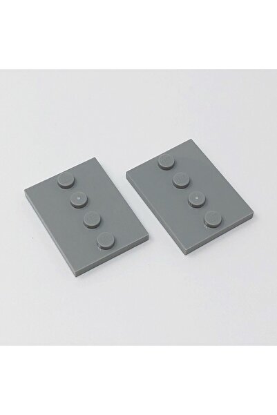 LEGO Orjinal Aksesuar Minifigür Tile Modified 3 X 4 Altlık Açık Gri Tuğla Fay...