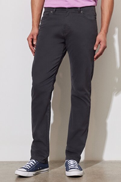 Lee Extreme Motion Slim Fit Dar Kesim Normal Bel Gri Esnek Pantolon