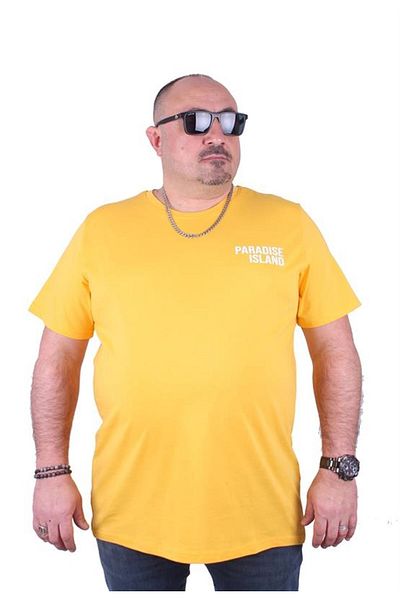 Starbattal Μπλουζάκι με λαιμόκοψη σε μεγάλο μέγεθος Paradise Island 23103 Κίτρινο
