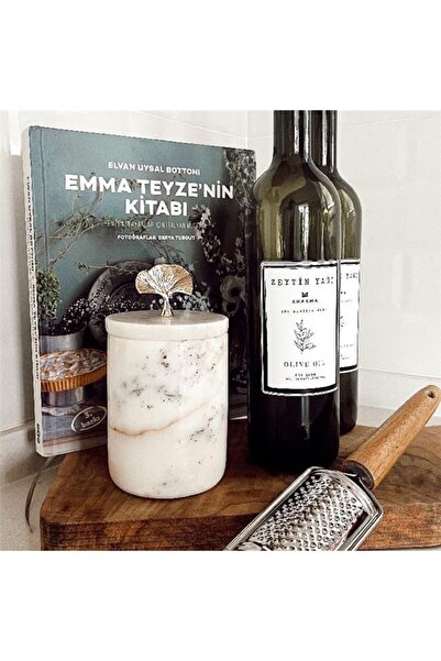 Akayev Marble White Ginkgo Spice Rack