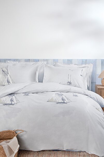 Yataş Piera Double Ranforce Duvet Cover Set - Blue