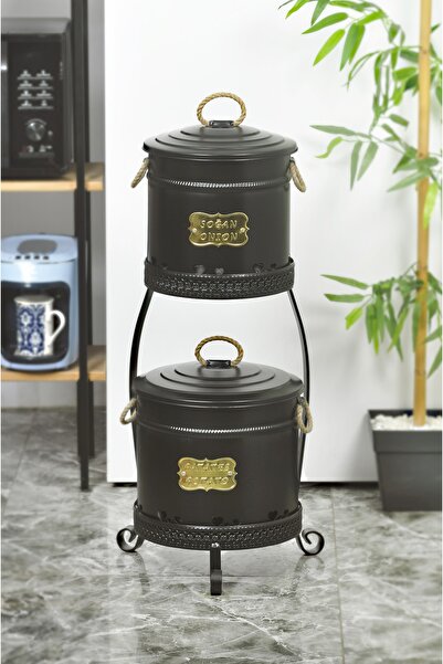 Yıldıray Metal Metal Ferforje Standlı Patates Soğanlık