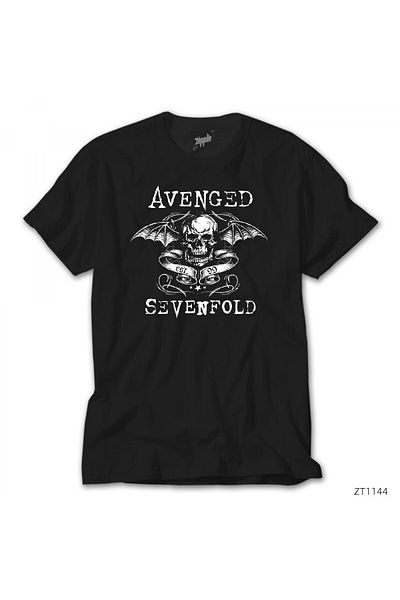 Z zepplin Avenged Sevenfold Est. 99 Black Plus Size T-Shirt