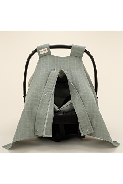 Yunikobaby Tek Katlı Müslin Puset Örtüsü Ve Minderi - Haki Müslin