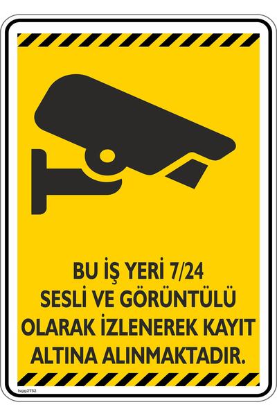 isgtabelam 15x20cm/3adet/ Etiket/Bu Iş Yeri Güvenlik Kamera Uyarısı/v3-2