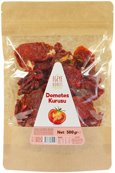 EGEYE DÖNÜŞ Yeni Mahsül Kuru Domates Kahvaltılık Yemeklik Domates Kurusu - 500 Gr. (NATUREL KURUTULMUŞ)