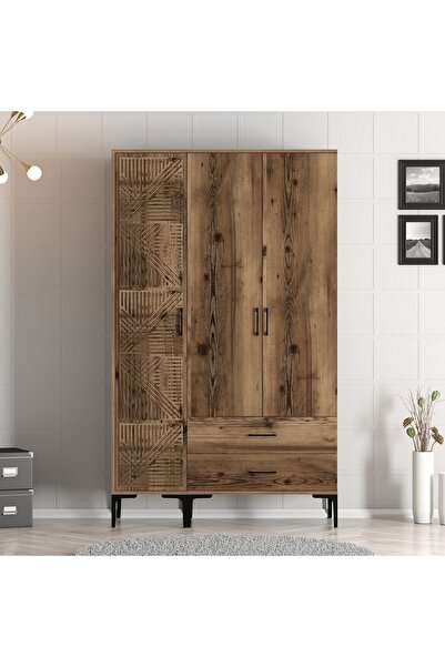 Variant Mobilya Kumsal 3 Kapılı Gardrop Pt - Ceviz