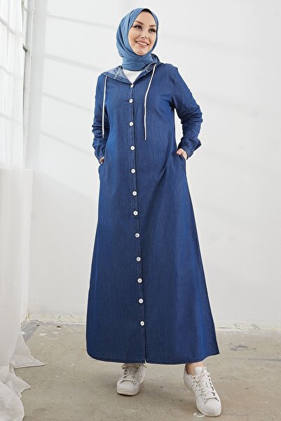 InStyle Meridya Hooded Denim Abaya - tmavě modrá