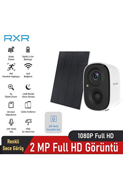 rxr V-bt6s Dahili Bataryalı Solarlı Smart Wi-fi Kamera