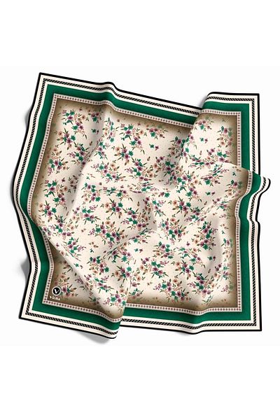 VİOLLA Γυναικείο κασκόλ Twill (ΧΩΡΙΣ ΜΕΤΑΞΙΟ) Petrol Green