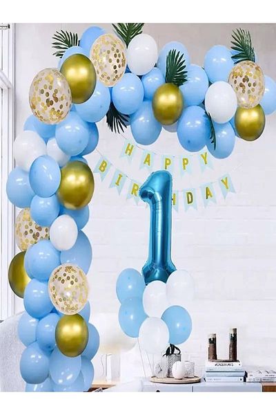 DÜVENCİ TİCARET Happy Birthday Party Decorations 1 Year Old