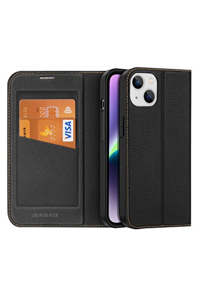 Dux Ducis Husă magnetică pentru iPhone 14 Plus Kılıf Skin X2 Series Pu Deri M...