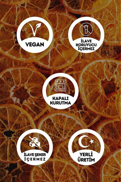 EGEYE DÖNÜŞ 1 Kg Mandarin Dried Fruit Chips - Additional Sugar Free