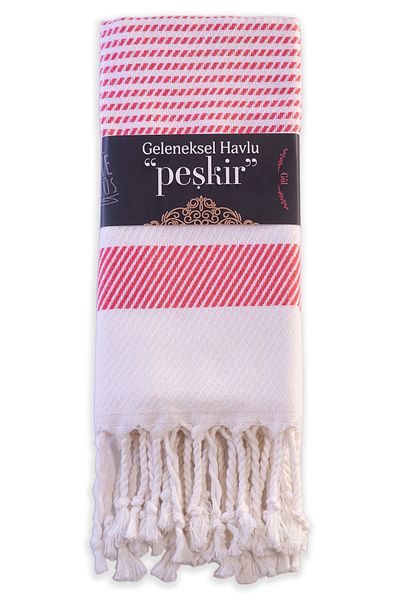 EGEYE DÖNÜŞ Traditional Towel Cotton Fabric Drying Cloth Pashkir 1 Piece Rose - Coral