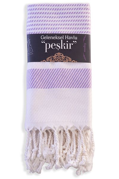 EGEYE DÖNÜŞ Traditional Towel Cotton Fabric Drying Cloth Pashkir 1 Piece Purple - Lilac