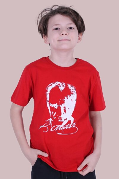 Machetta Kids Ataturk And Signature Printed Children's T-shirt