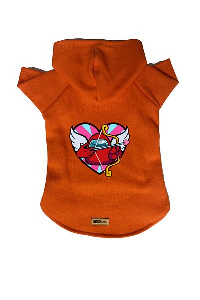 Monopetz Hooded Fleece Sweatshirt Dog And Cat Outfit & Dress - Orange Among Us