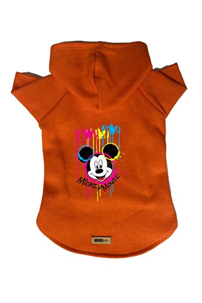 Monopetz Hooded Fleece Sweatshirt Dog And Cat Outfit & Dress - Orange New Mic...