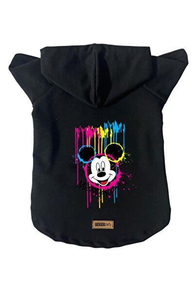Monopetz Hooded Fleece Sweatshirt Dog And Cat Outfit & Dress - Black New Mick...