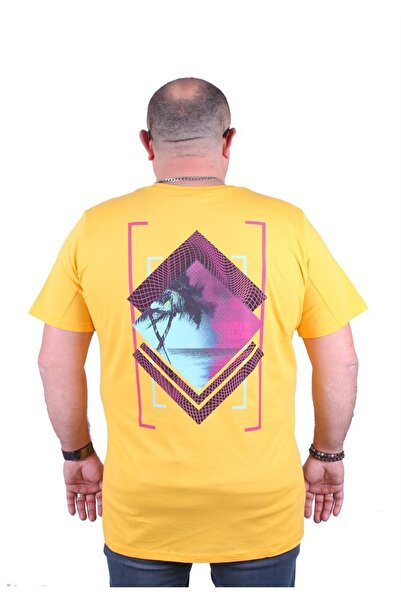 MocGrande Velika majica sa O-izrezom Paradise Island 23103 žuta