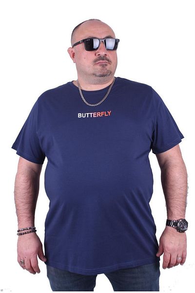 MocGrande Tricou cu decolteu mare Butterfly 23107 Marin