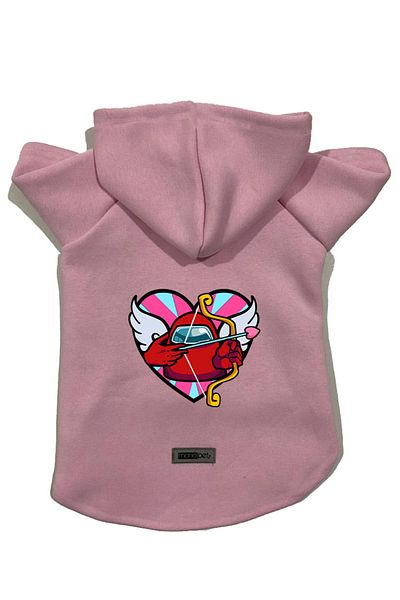 Monopetz Hooded Fleece Sweatshirt Dog And Cat Outfit & Dress - Pink Among Us