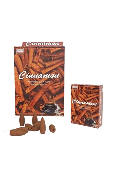 Hilalnur Hediyelik Tarçın Kokulu / 120 Adet - 12 Paket Geri Akış Tütsü / Cinn...