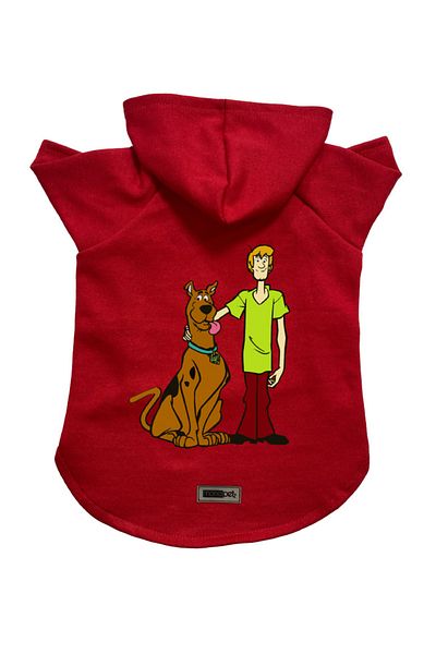 Monopetz Hooded Fleece Sweatshirt Dog And Cat Outfit & Dress - Red New Scooby Doo