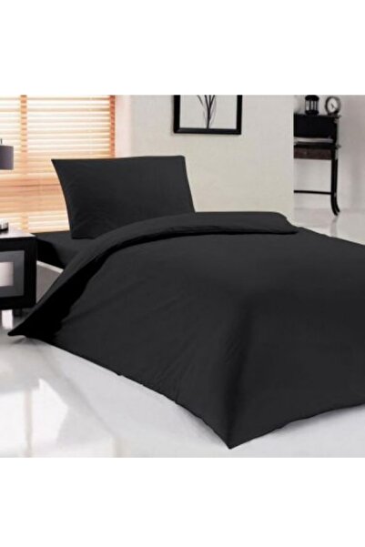 MORRİVAL Set de husă de pilota neagră unică Husă de pilota + față de pernă