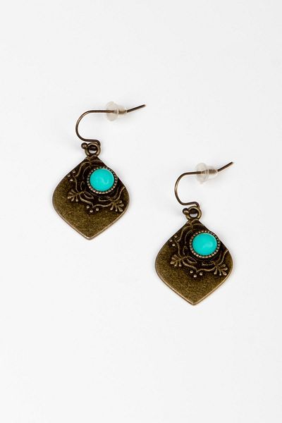 Lila Rosa Brass Earrings with Authentic Natural Stones