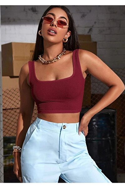 SUHIS Camisole cu bretele groase Crop / Bustieră