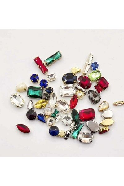 yiğit aksesuar 500 Pieces Cased Sewing Stones Mixed