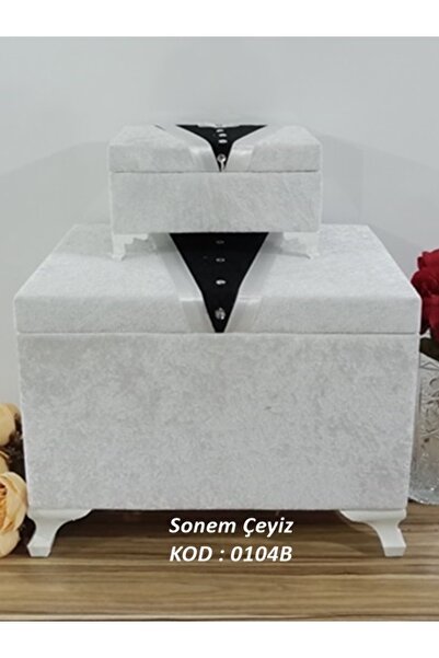 Sandık Dünyası Söz Nişan Bohça Gelin Damat Çeyiz Sandığı 2li 0104b