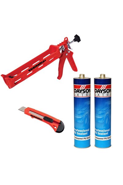 NalburAmca Dayson Silikon 2 Adet + Silikon Tabancası Renk : Gri